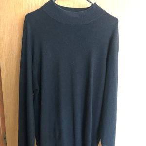 LORD & TAYLOR MENS 100% CASHMERE BLACK SWEATER, LG